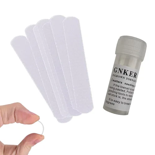Miniatura 2 de Tiras correctoras de uñas encarnadas Brace 10 unids/botella enderezadora clip curvado BS Brace uñas de los pies gruesa corrección herramienta de pie