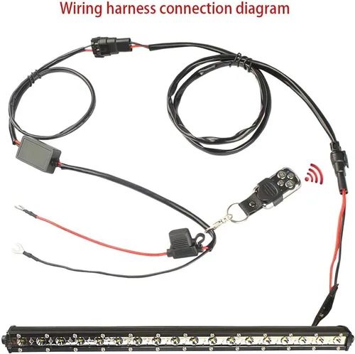 Miniatura 4 de Kit de arnés de cableado con control remoto inalámbrico para barra de luz LED de 12 V, soporta 1/2 cables, 4 modos