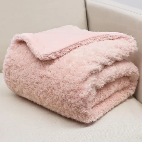 Miniatura 15 de Manta de cereza para niños, 50 x 60 pulgadas, suave y acogedora manta azul a cuadros para niñas y niños pequeños, ideal para decoración del hogar