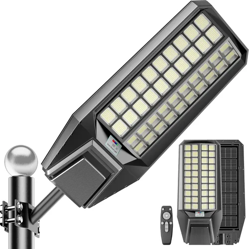 Miniatura 9 de loyoele Farola solar para exteriores, impermeable, del anochecer al amanecer, 9800 W, luces solares de estacionamiento comercial, gran luz