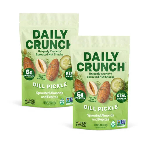 Miniatura 20 de Daily Crunch Almendras germinadas y nueces deshidratadas para un crujido único, apto para dieta cetogénica, sin OMG, sin gluten, 4 onzas