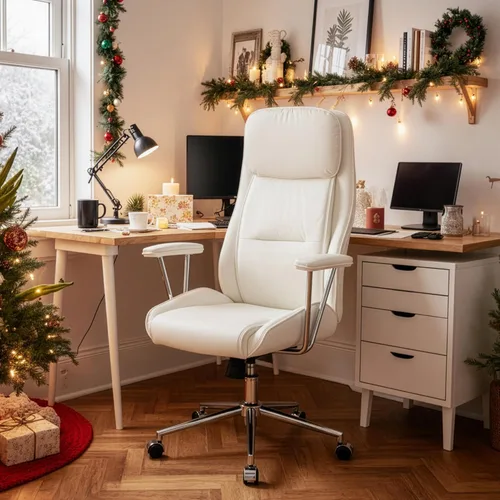 Miniatura 13 de Silla de escritorio de oficina con respaldo alto, silla de oficina ergonómica reclinable, moderna silla giratoria para computadora, sillas de sala
