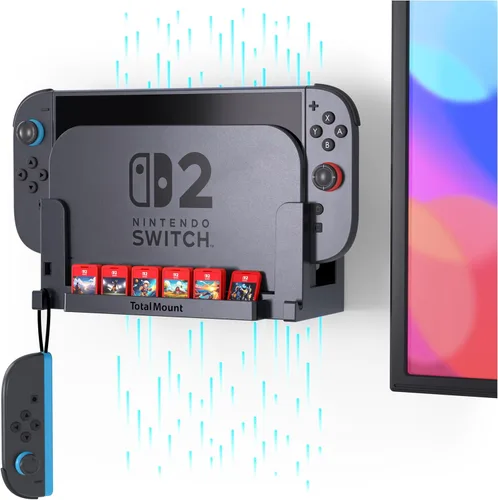 Miniatura 7 de TotalMount Soporte de Pared para Nintendo Switch 1 (Monta Switch 1 detrás de la TV) – Switch 1 Negro Interruptor 1 Gris