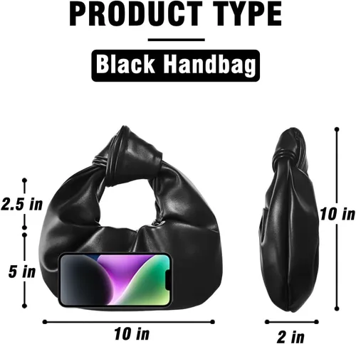 Miniatura 3 de Bolso de mano para mujer, de piel sintética fruncida, mini monedero para mujer, bolsos pequeños