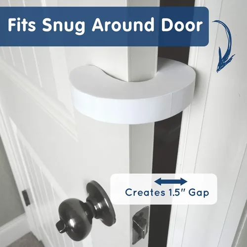 Miniatura 4 de Wittle Protector de pellizco para puerta, paquete de 6 topes de puerta a prueba de bebés con espuma suave y duradera, evita que las puertas se