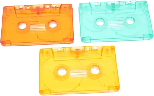 Garneck Cintas de casete en blanco retro decoración de pared DIY fiesta bendiciones cassette grabaciones audio decoración del hogar