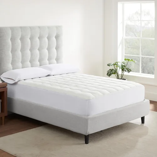 Miniatura 10 de Serta Air Dry Protector de Colchón Acolchado de Tela de Rendimiento de Comodidad Básica, Cubrecolchón Refrescante y Transpirable, Protección que
