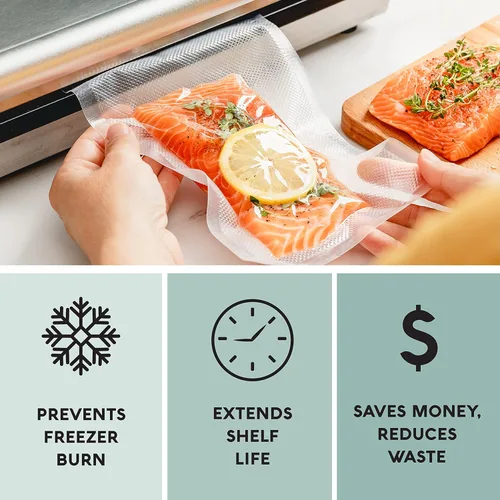 Miniatura 6 de Avid Armor Rollos de sellado al vacío, bolsas de sellado al vacío para almacenamiento de alimentos, bolsas selladoras al vacío para congelador