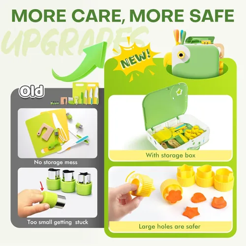 Miniatura 4 de Juego de Cocina para Niños Pequeños con Caja de Almacenamiento - Juego de Cocina para Niños, Material PP Seguro, Herramientas de Cocina Montessori