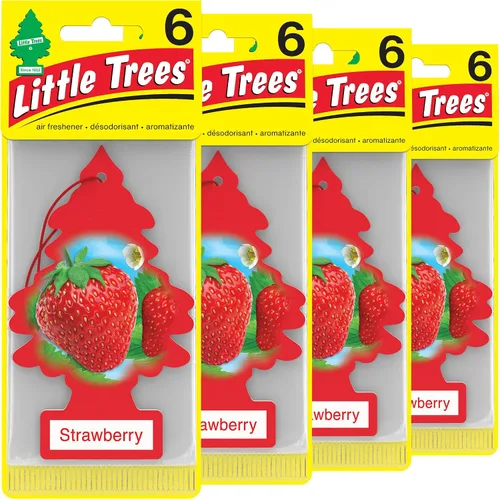Miniatura 11 de Little Trees - Ambientador de árbol colgante que proporciona un aroma de larga duración para tu hogar o tu auto. Aroma Black Ice, 24 unidades Negro