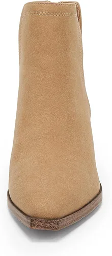 Miniatura 3 de Botines de tacón medio apilados para mujer, con cremallera trasera, puntera puntiaguda, botines acogedores