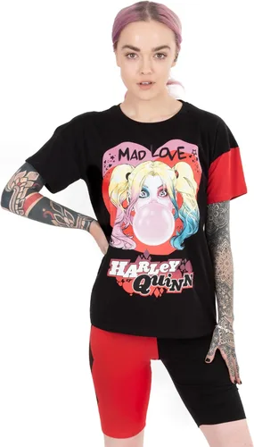 Miniatura 2 de DC Comics Harley Quinn Pyjamas Womens Mad Love T-shirt & Cycling Short Set