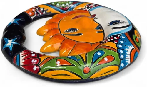 Miniatura 4 de Eclipse - Figura de pared pintada a mano para interiores y exteriores, multicolor, esmaltada