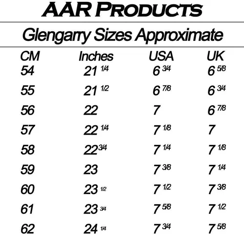 Miniatura 2 de AAR Gorros Glengarry Balmoral Kilt Scottish para hombre en dados y lisos 100% lana Piper 52-62