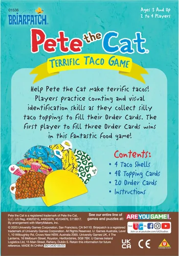 Miniatura 9 de Briarpatch, Pete The Cat - Juego de tacos fabuloso, basado en libros de lectura temprana de James Dean, aprendizaje preescolar para niños