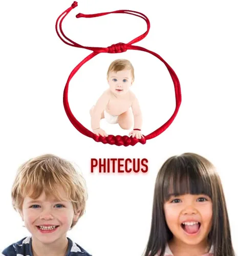 Miniatura 5 de PHITECUS Pulsera de protección roja para recién nacidoniñabebéniña y niñomamá y yofamilia y yo. Amuleto para niños. Cuerda para la buena suerte