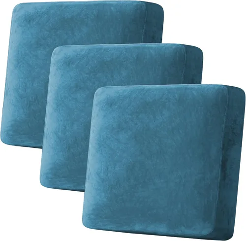 Miniatura 174 de H.VERSAILTEX - Funda de terciopelo elástica y afelpada para protección de cojines de sofá biplaza, silla o sofá, 2 piezas, tamaño grande, color gris