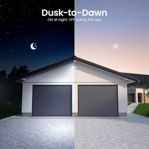 Miniatura 5 de Feit Electric Luz de inundación LED con sensor de movimiento, luz de seguridad de doble cabezal de 2000 lúmenes, 5CCT (2700K-6500K), luz al aire