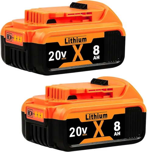 Totoplus Reemplazo para Dewalt 20V Max Batería: Baterías de litio de 8.0Ah compatibles con Dewalt DCB200 Herramientas eléctricas inalámbricas