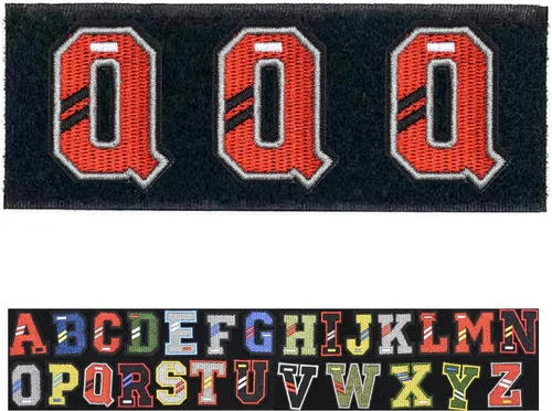 Miniatura 4 de Paquete de letras inglesas A-Z Parche táctico de moral, parche de gancho y bucle, juego de insignias bordadas del ejército, mochila, sombrero