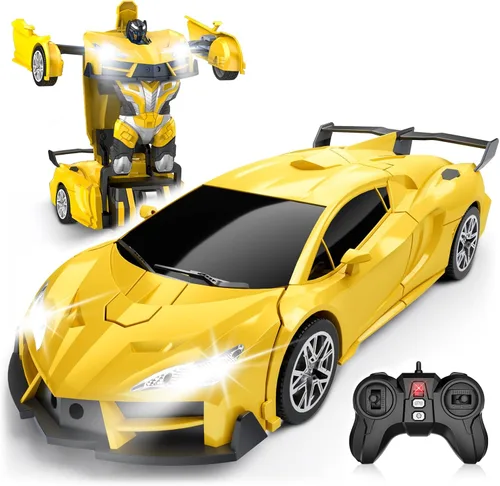 Miniatura 9 de Qumcou Juguetes de araña para niños de 4 a 6 años, auto de control remoto, juguetes de superhéroes transformables con un botón, autos RC de 2.4 GHz