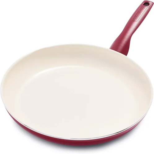 Miniatura 14 de GreenPan Rio - Sartén antiadherente de cerámica saludable de 12 pulgadas, sin PFAS, apta para lavavajillas, color negro