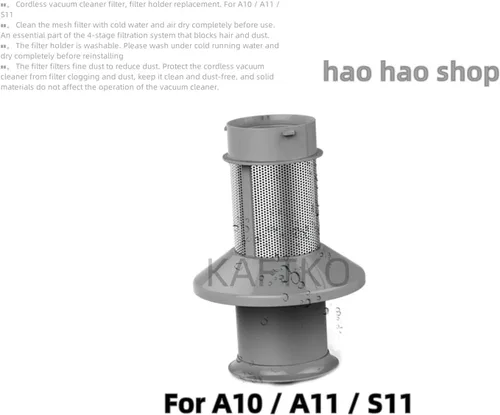 Miniatura 4 de Filtro de aspiradora, reemplazo de soporte de filtro. Compatible con aspiradoras Tineco A10 / A11 / S11 / S12 Series