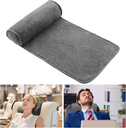 Miniatura 11 de Weysat Almohada reclinable para el cuello y la cabeza, rollo de forro polar antideslizante ajustable para el cuello, cojín para reposacabezas