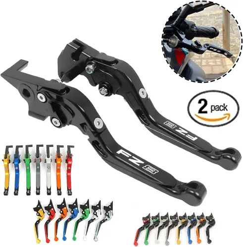 Miniatura 2 de Motorcycle Acessories Adjustable Extendable Folding Brake Clutch Levers Handle Compatible with Yamaha FZ8 FZ-8 2011 2012 2013 2014 2015-2020(A)
