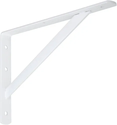 National Hardware N301-630 111BC Soporte de estante súper resistente en blanco, 12 pulgadas