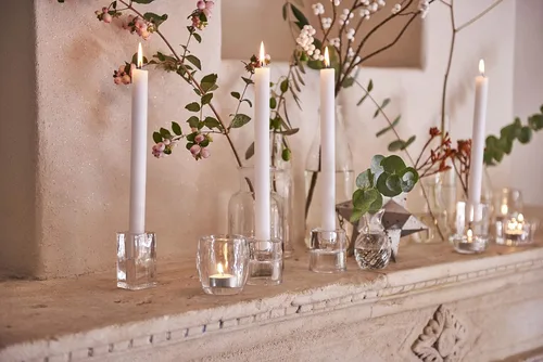 Miniatura 6 de BOLSIUS White Candles - Juego de 10 velas rectas de 9 pulgadas, candelabros de 8 horas, se adapta a la mayoría de portavelas estándar, calidad