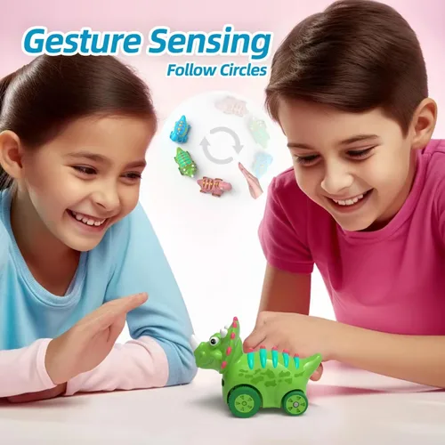 Miniatura 2 de Winyea Tag Juguete musical interactivo de dinosaurio que sigue caminando, juguete de desarrollo musical sensorial recargable, divertido juguete
