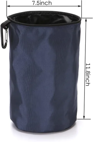 Miniatura 3 de Pinzas para la ropa colgante, organizador de clavijas, bolsas de almacenamiento, a prueba de polvo (azul marino)