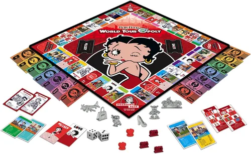 Miniatura 2 de MasterPieces Opoly Juegos de mesa - Betty Boop World Tour Opoly - Juegos de mesa con licencia oficial para adultos, niños y familia