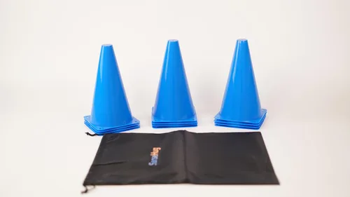 Paquete de 12 conos de entrenamiento de agilidad, conos marcadores deportivos para ejercicios de fútbol, fútbol, baloncesto y fitness, equipo de