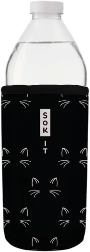 Miniatura 157 de Sok It BotlSok Funda para botella de agua con cubierta de neopreno aislante (Floral abstracto, se ajusta a CamelBak o Nalgene de 12 onzas)