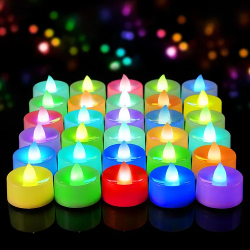 Miniatura 8 de Amagic 30 velas de té parpadeantes sin llama que funcionan con pilas, vela eléctrica de larga duración de más de 200 horas para centro de mesa