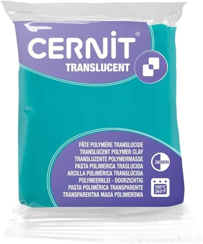 Miniatura 10 de Cernit - Arcilla polimérica transparente 56g, color blanco translúcido, 7 x 5.5 x 1.5 cm