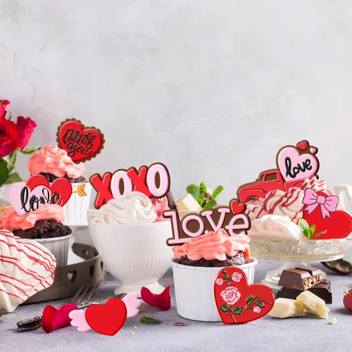 Miniatura 6 de Whaline 4 moldes de fondant para el día de San Valentín, patrón de camión de rosas con forma de corazón, rosa, molde de silicona 3D, molde de resina