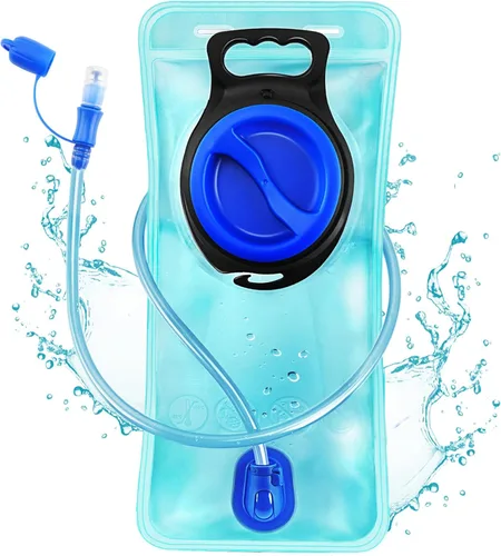 Miniatura 10 de Vejiga de hidratación, vejiga de agua de 1.5-2-3L para mochila de senderismo, bolsa de almacenamiento de depósito de agua libre de BPA a prueba