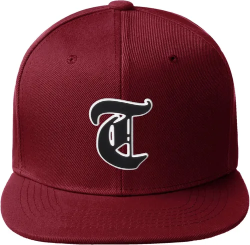 Miniatura 561 de Daxton Gorra clásica con visera de billete plano con letras del alfabeto inglés antiguo de la A a la Z