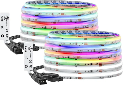 Miniatura 11 de BTF-LIGHTING Tira LED FCOB COB WS2814 IC RGBW 6000K Flexible de Alta Densidad con Efecto de Persecución de Color Uniforme 3m DC24V 896LED/m 16IC/m