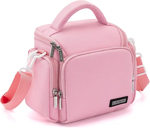 Miniatura 8 de CADeN - Bolso cruzado para cámara compacta compatible con cámaras y lentes Nikon, Canon, Sony SLR/DSLR sin espejo, resistente al agua (1.0 S, Negro)