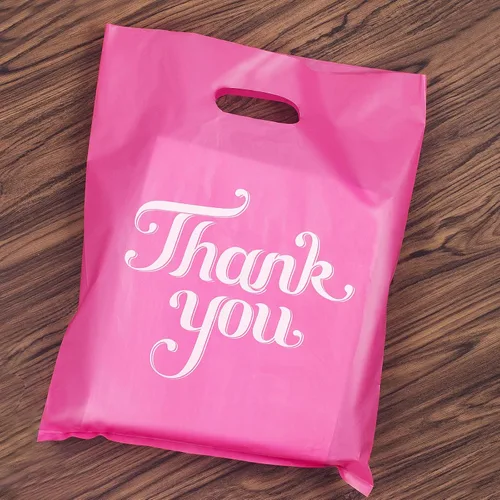 Miniatura 6 de 100 piezas bolsas de agradecimiento rosas de 12x15", bolsas de compras para golosinas, boutique, venta al por menor, regalos de fiesta, ropa, bolsas