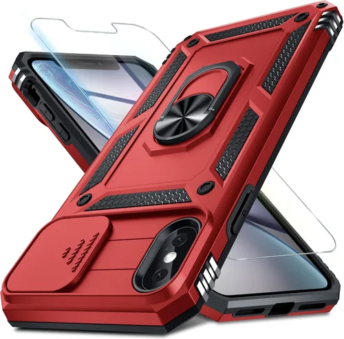 Miniatura 27 de Janmitta - Funda para iPhone 14 Pro con cubierta deslizante para lente de cámara incorporada + protector de pantalla, funda de cuerpo completo