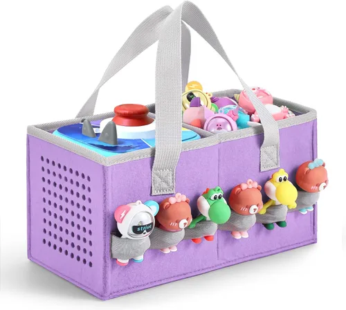 Miniatura 10 de Estuche de transporte Seracle Bolso de fieltro de viaje compatible con Toniebox 1/2 Juego de iniciación del reproductor de audio y estatuilla Tonies
