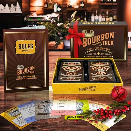 Miniatura 3 de Regalos de Bourbon para hombres, juego de trivia único Bourbon Trek para amantes del whisky Regalos de whisky para hombres Trivia de cultura