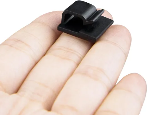 Miniatura 7 de SOULWIT 50 unidades de clips autoadhesivos para gestión de cables, organizadores de cables con clips de alambre adhesivos para TV, PC, laptop, cable