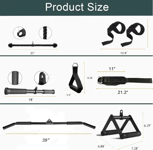 Miniatura 7 de Máquina de cables para gimnasio en casa, accesorios para máquina de cables de press de tríceps hacia abajo, accesorios para jalones LAT hacia abajo