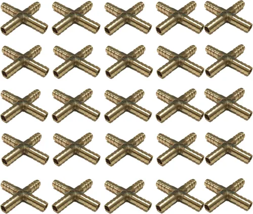 Miniatura 2 de 3/8 "Manguera de identificación de manguera de púas de intersección cruzada para combustible/aire/agua/aceite/gas/WOG (cantidad 01)